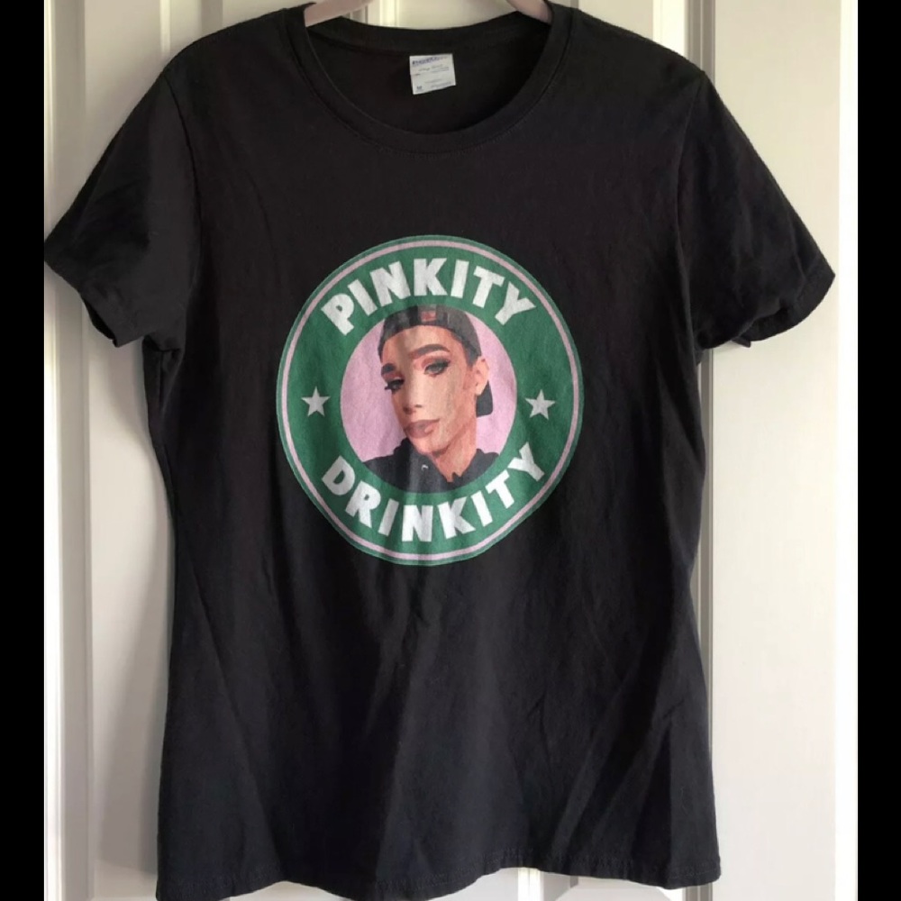 Womens James Charles Pinkty Drinkity T-shirt
